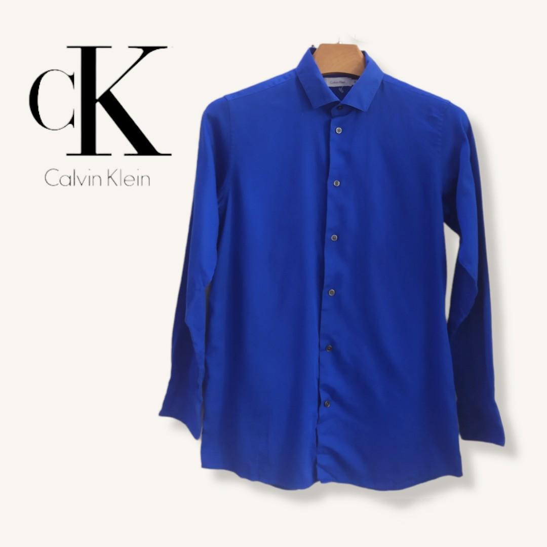 💯 Authentic CALVIN KLEIN Royal Blue Button Up Shirts. Size S, Men's  Fashion, Tops & Sets, Formal Shirts on Carousell