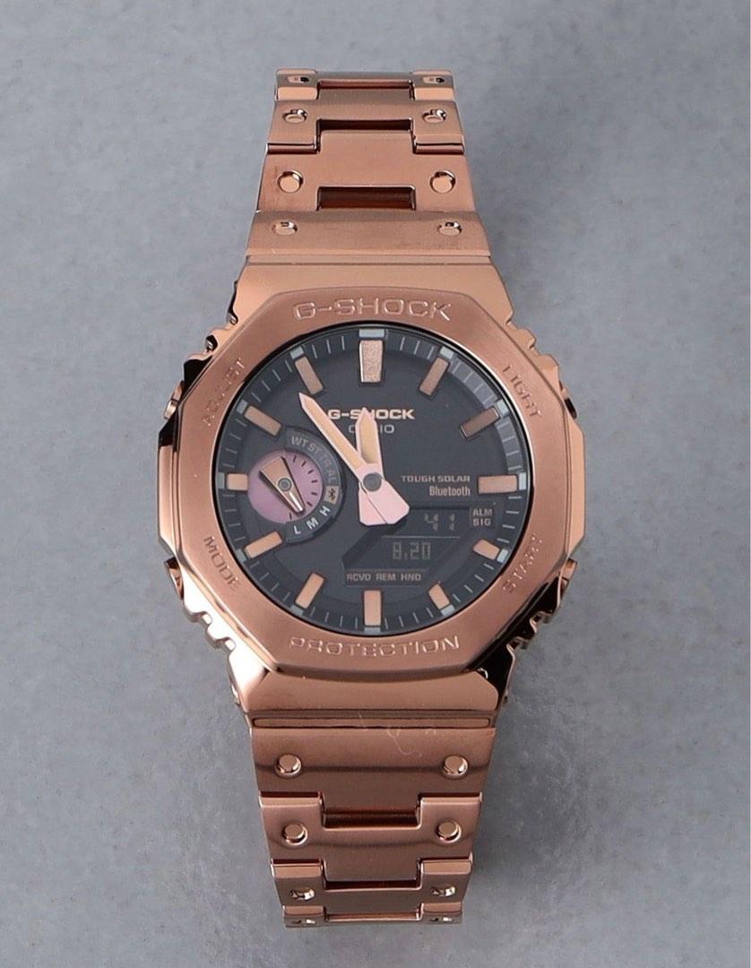 快閃優惠」全新CASIO G-SHOCK GM-B2100GD-5A 原裝行貨玫瑰金全金屬結構 