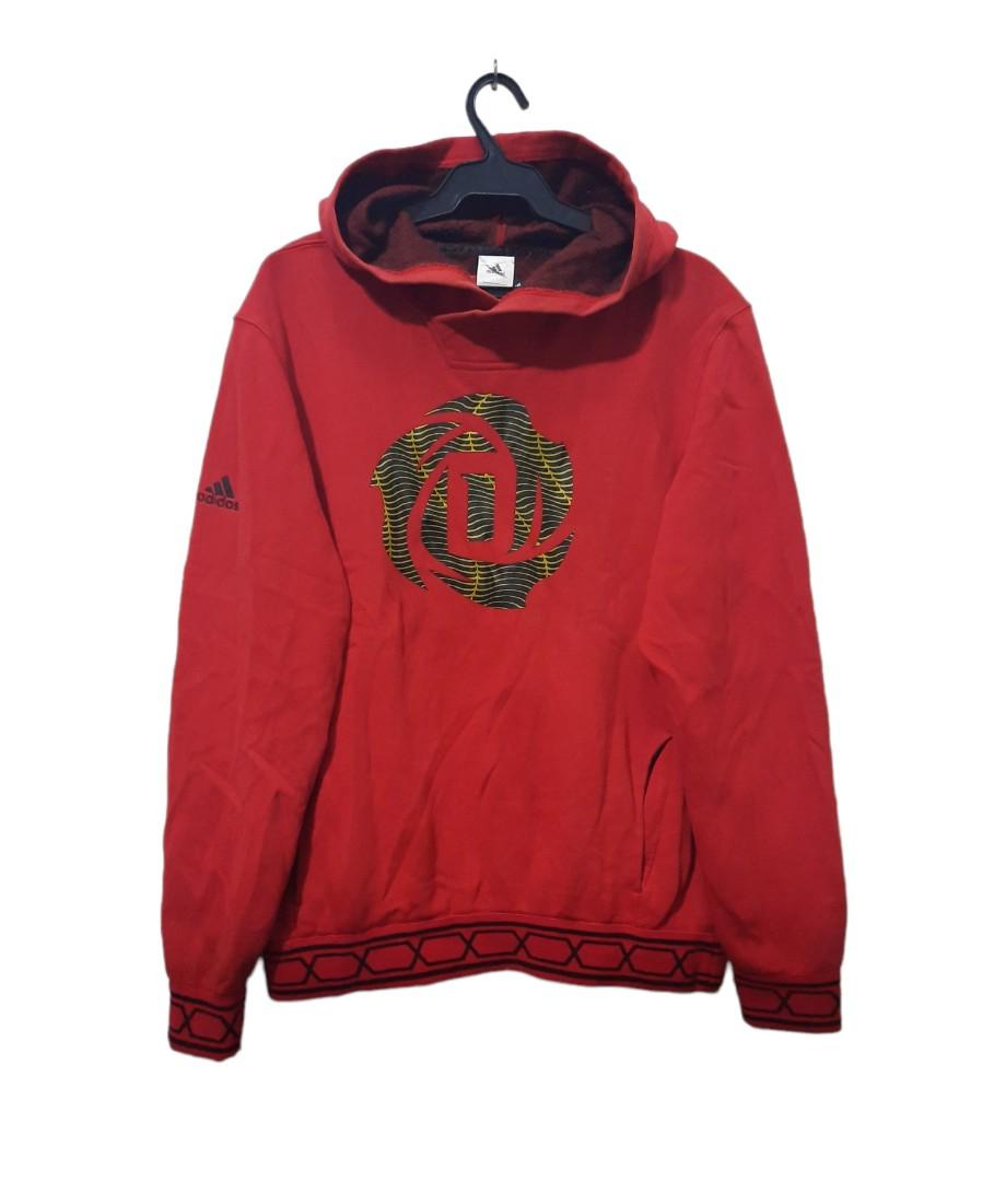 Adidas D'ROSE Red Hoodie, Men's Fashion 