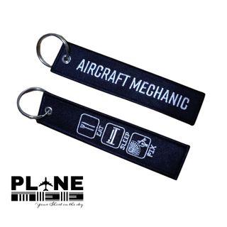 Aircraft mechanic embroidered tag