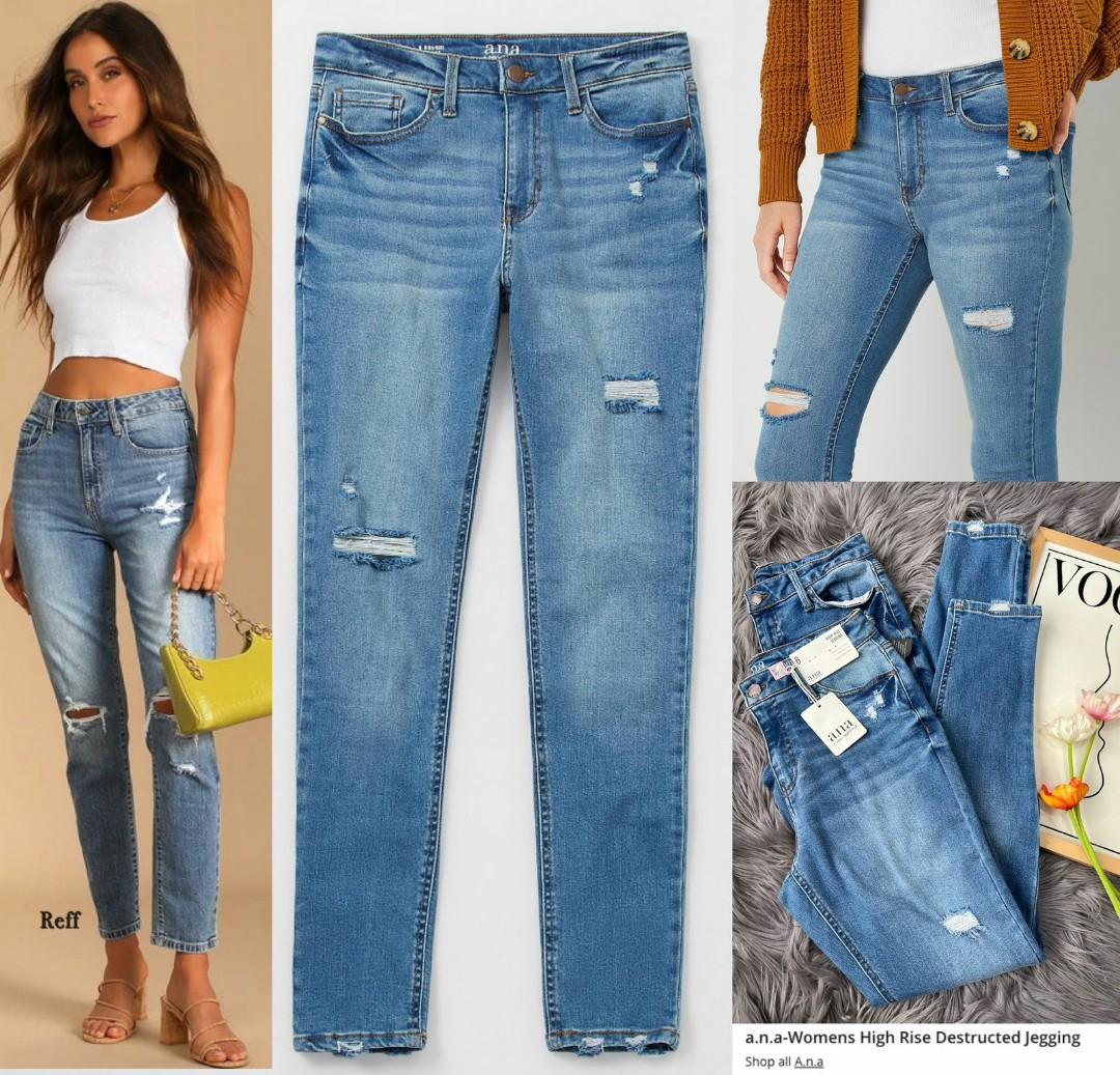 An denim ripped jeans Fesyen Wanita Pakaian Wanita Bawahan di