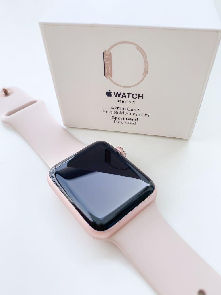 Apple iwatch series 2 42mm Rose gold Women s Fashion Watches