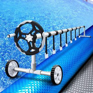 Aquabuddy Solar Swimming Pool Cover Blanket Roller Wheel Adjustable 9.5 X 5m
