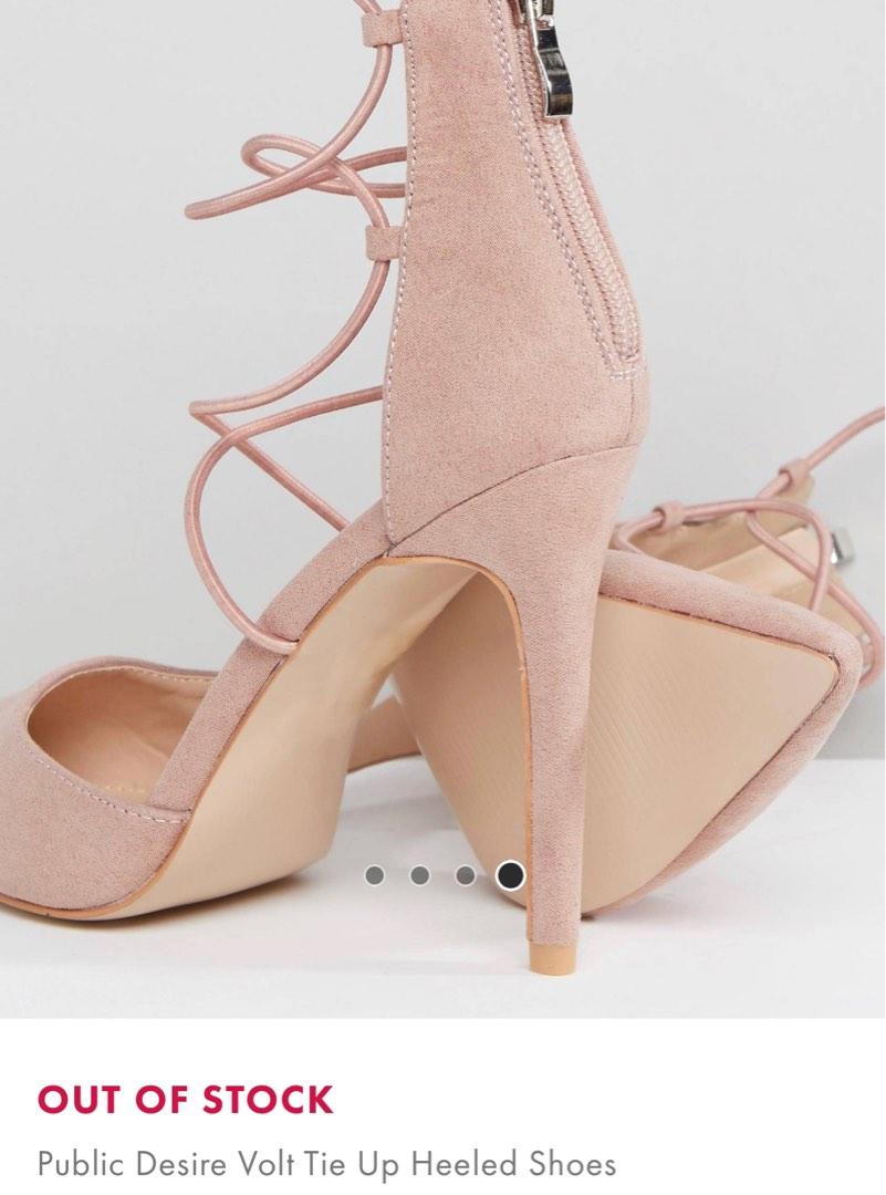 ASOS public desire nude pink heels