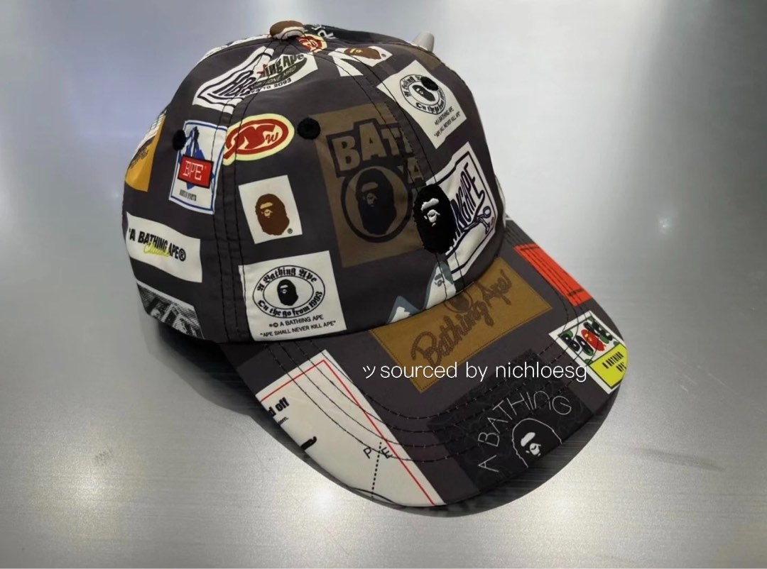 BAPE MULTI LABEL PANEL CAP, Men's Fashion, Watches & Accessories