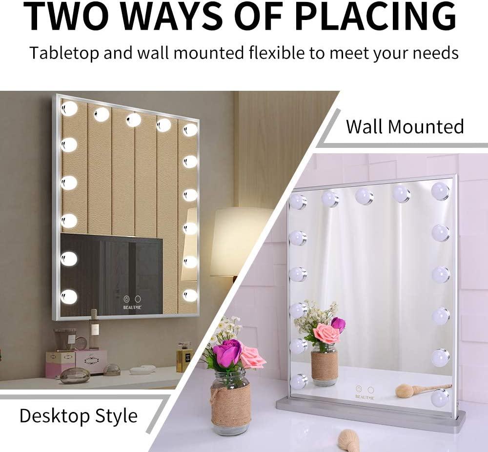 BEAUTME Hollywood Makeup Vanity Mirror with Lights,Bedroom Lighted