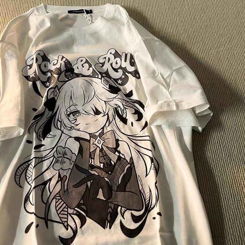 Women Short Sleeve Gothic T-Shirt Summer Anime Graphic Tees Causal Harajuku  Fashion Oversized Aesthetic Tops, White, Small price in Saudi Arabia |  Amazon Saudi Arabia | kanbkam