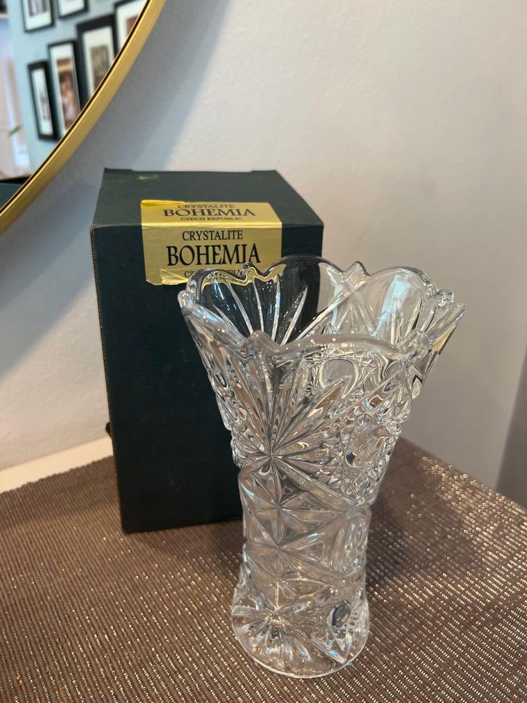Bohemia Crystal Vase, Hobbies & Toys, Memorabilia & Collectibles ...