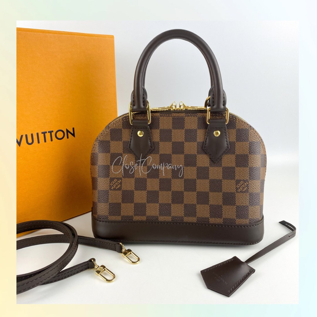SOLD/LAYAWAY💕 Louis Vuitton Damier Ebene Matte Alma BB. Microchip. With  long strap, ribbon, clochette, lock & key, dustbag, box, paperbag and  certificate of authenticity from ENTRUPY ❤️ - Canon E-Bags Prime