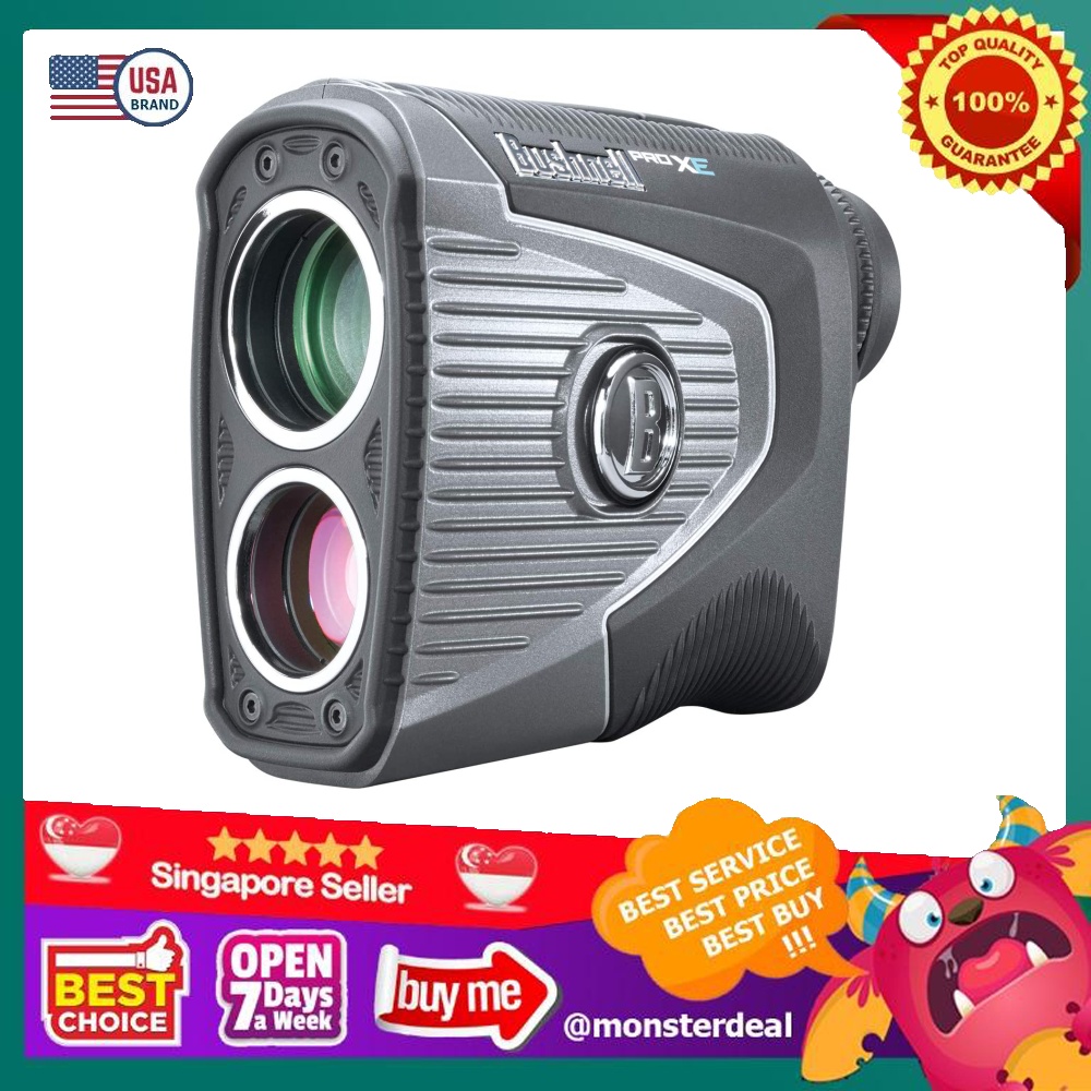 Bushnell Pro XE Golf Laser Rangefinder, Black/Silver, Large, Everything