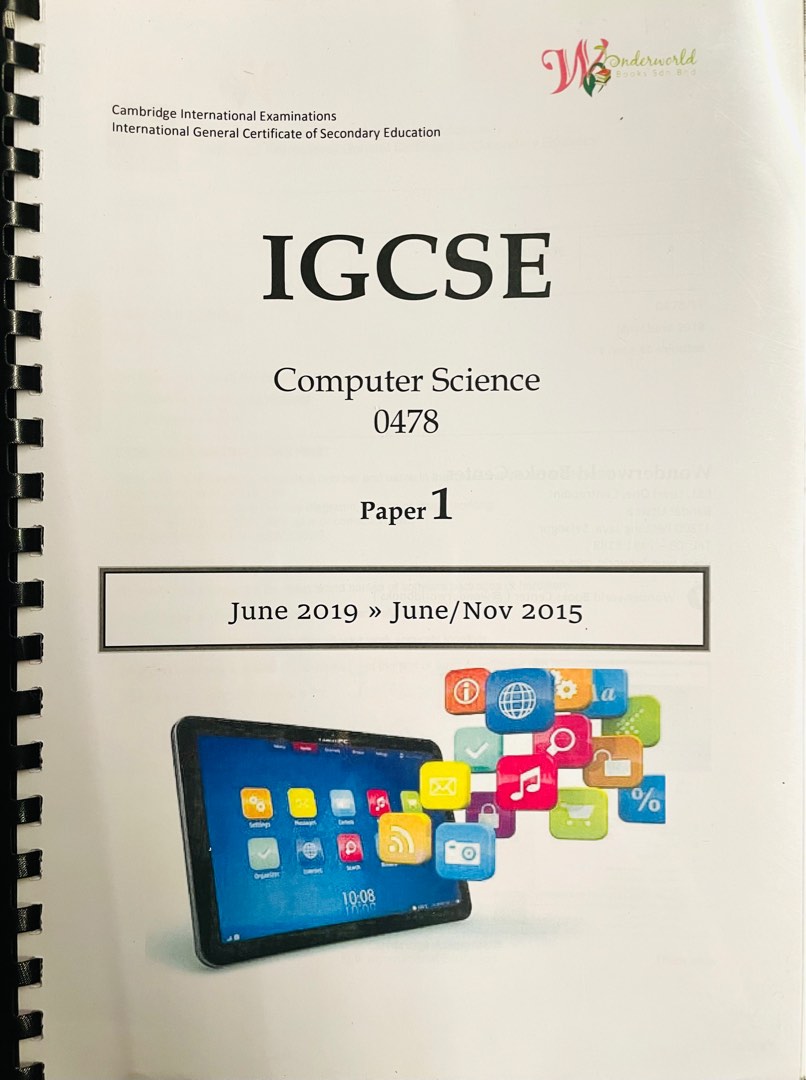 Cambridge IGCSE Computer Science Paper 1 (0478) Past Paper Booklet