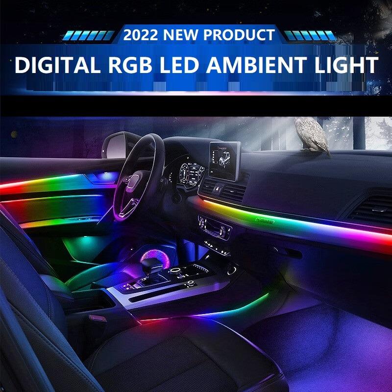  Car Led Lights, Car Interior Lights with APP Control