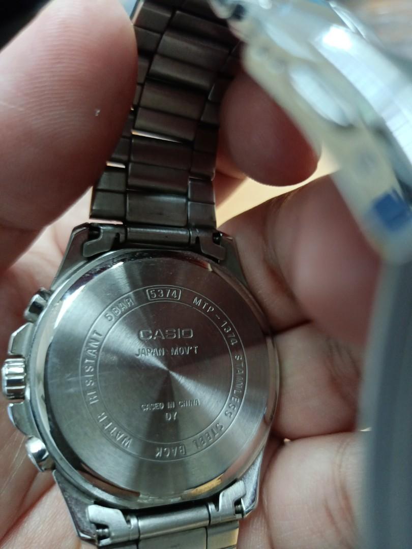 Casio mtp 1374 on sale stainless steel back