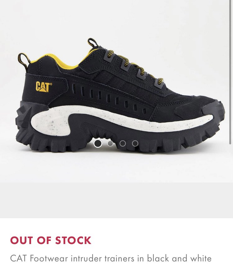 CAT Footwear intruder trainers 黑黃配色厚底球鞋 休閒鞋 好穿舒適 中性時髦款 Hoka , 她的時尚, 鞋