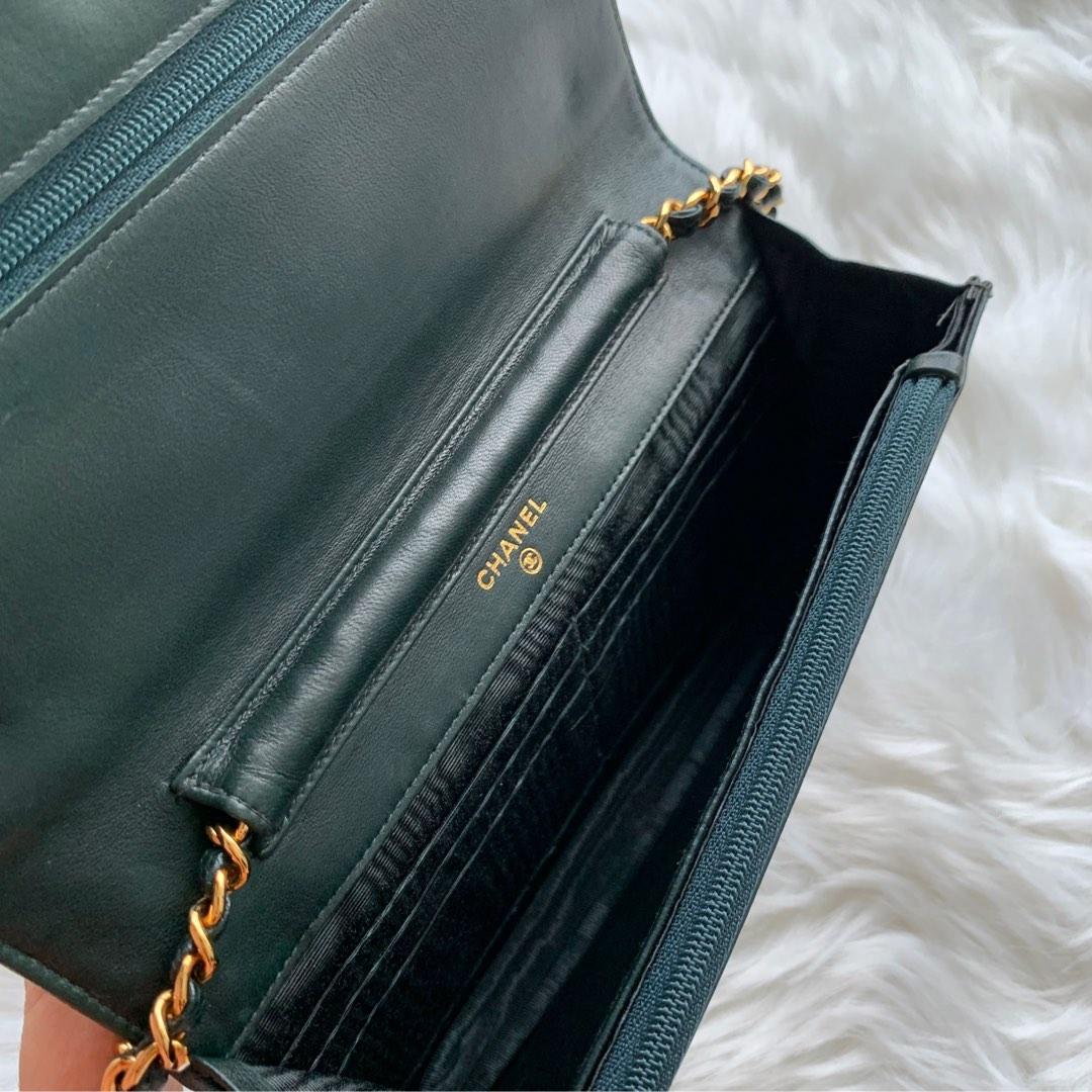 chanel long wallet on chain black