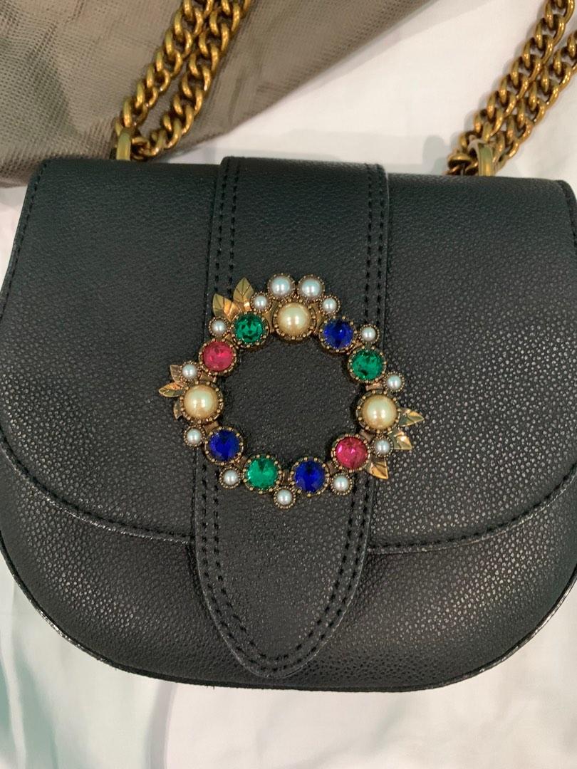 Charles and keith online embellished buckle crossbody bag
