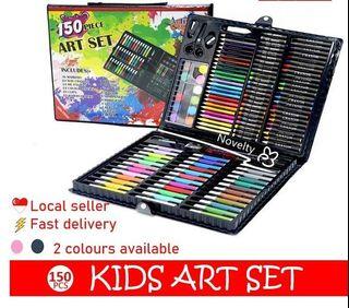 150pcs Random Painting Set With Brushes, Colored Pens, Art