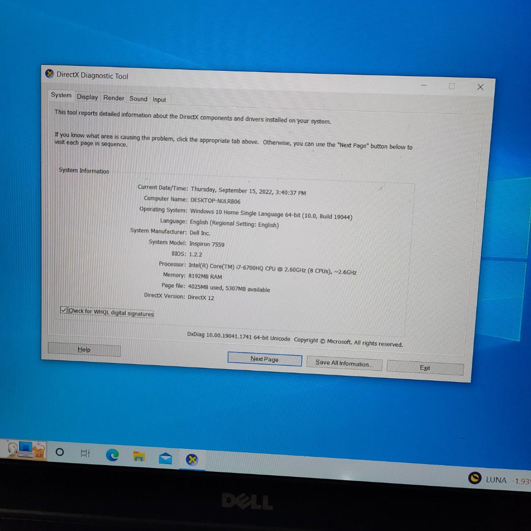 dell laptop (Category: Laptops & Notebooks) located in Aringay. Submitted by jay.are14 (Listing ID 1186215015, Image 3). Description: selling my preloved laptop. all specs are on the picture. intel corei7 dual graphics controller nvidea gforce gtx960m 8gb hd graphics 4gb 1tb hdd Crisp backlit keyboard super kinis pa naalikabukan lng.. flaws: needs to be plugged when using.. some burn on the screenside but not affecting the performance. rsf: sobra