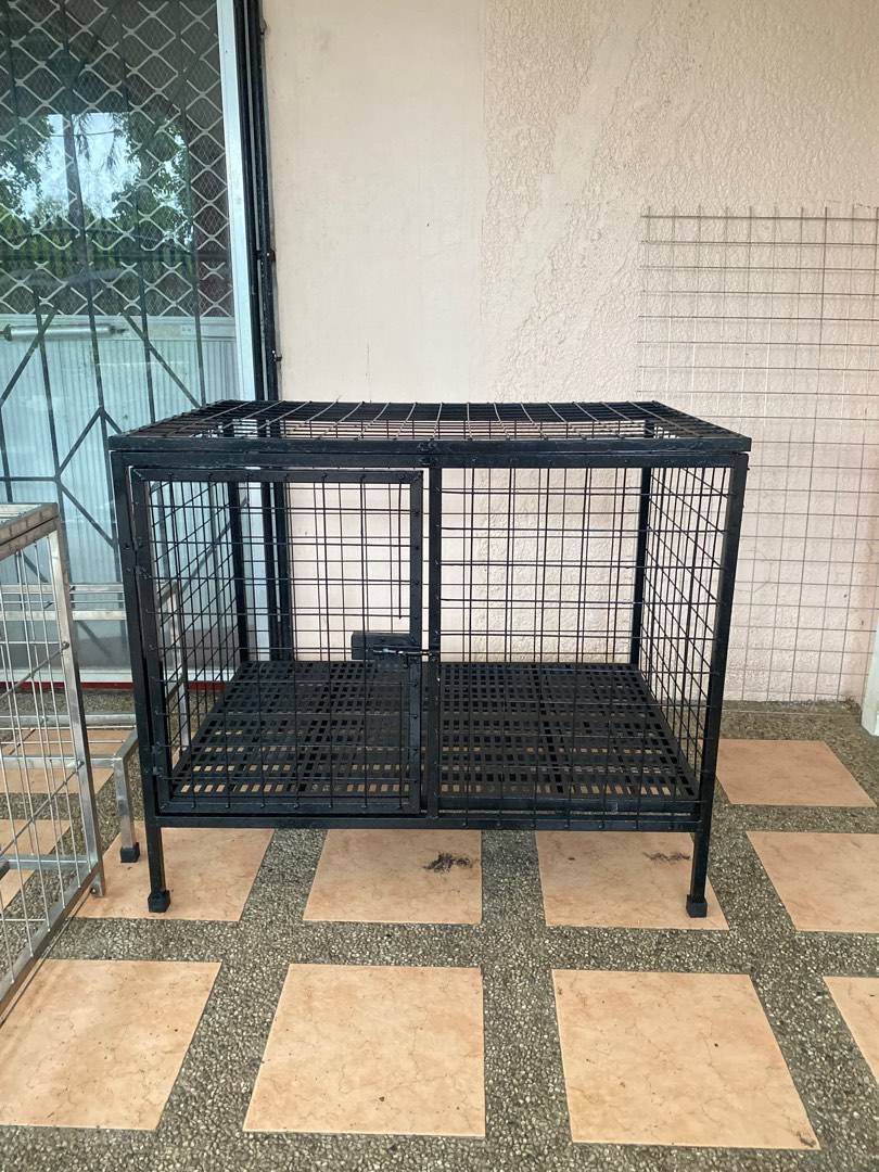 Galvanized steel dog cage 3x2ft, Pet Supplies, Homes & Other Pet Accessories on Carousell