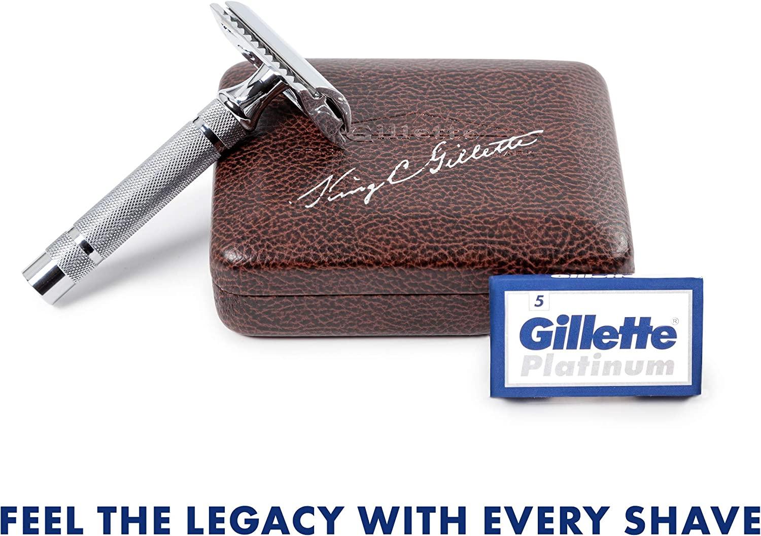 Gillette Heritage Safety Razor Kit includes Double Edge Safety Razor