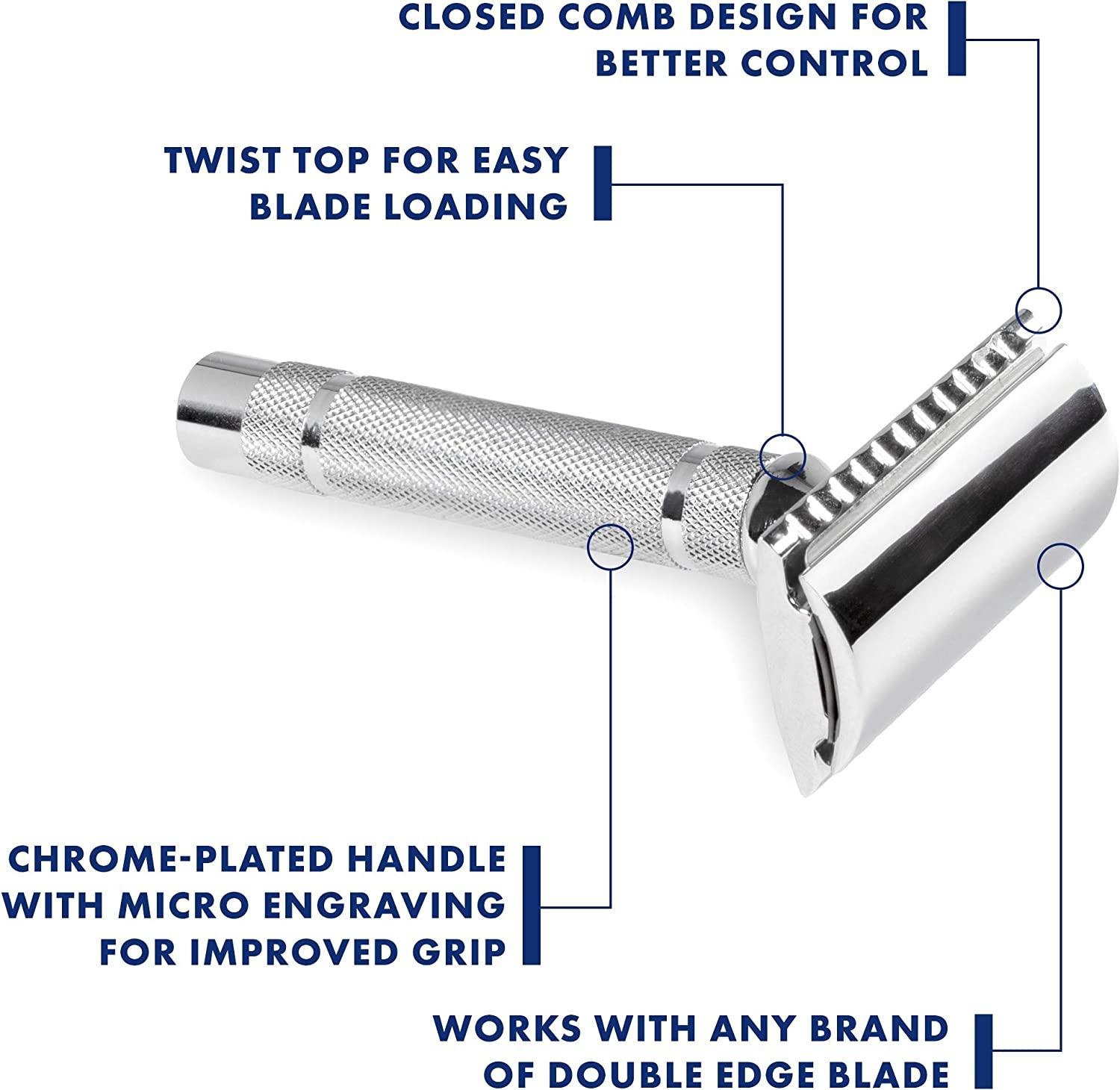Gillette Heritage Safety Razor Kit includes Double Edge Safety Razor