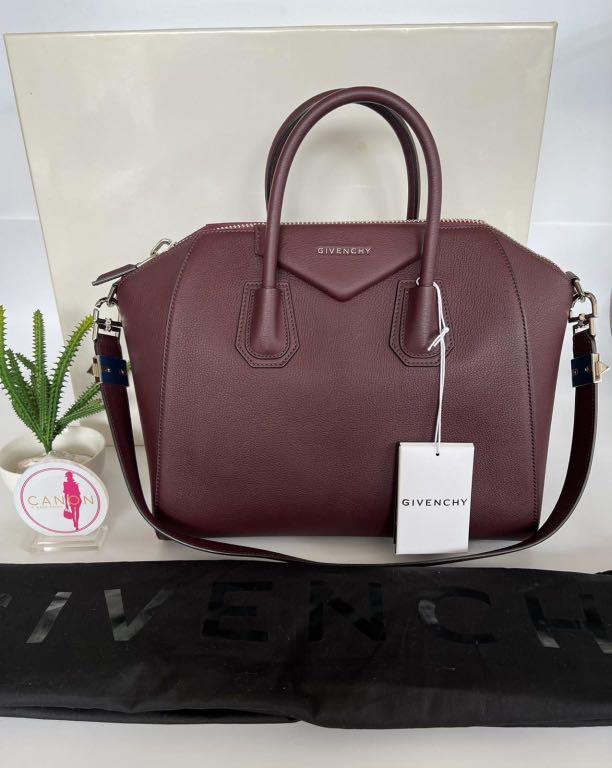 Givenchy Medium Antigona Goatskin Bordeaux Luxury Bags Wallets on Carousell