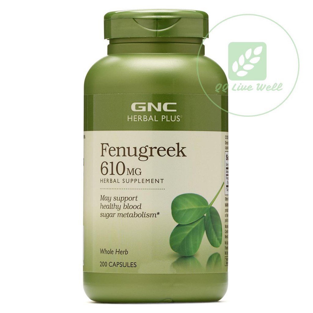 GNC Fenugreek 610Mg 200 Capsules Exp Sep2023, Health & Nutrition