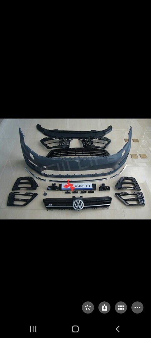 Golf R front bumper + side skirt, Car Accessories, Accessories on Carousell
