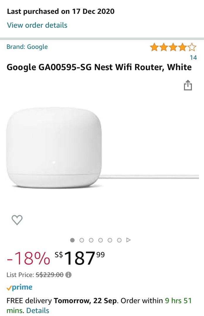 Google Nest Wifi Mesh system (2 X hubs and 1 point), Computers & Tech