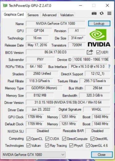Gtx 1080 online gpu z
