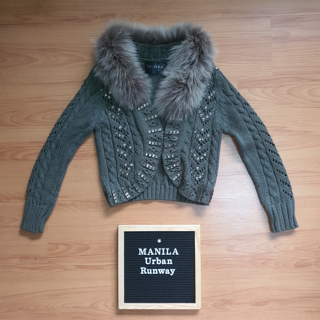 Grey Knitted Jacket, Women's Fashion, Coats, Jackets and Outerwear on