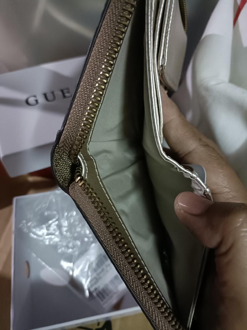 dusty mauve guess wallet