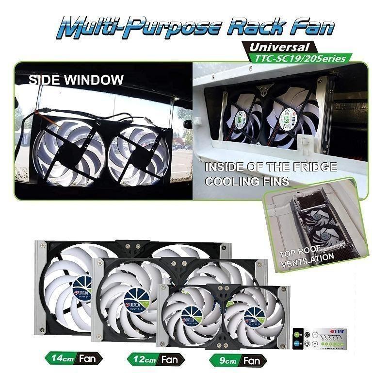 H3472 TITAN- 12V DC IP55 Waterproof Double Rack Mount Ventilation ...