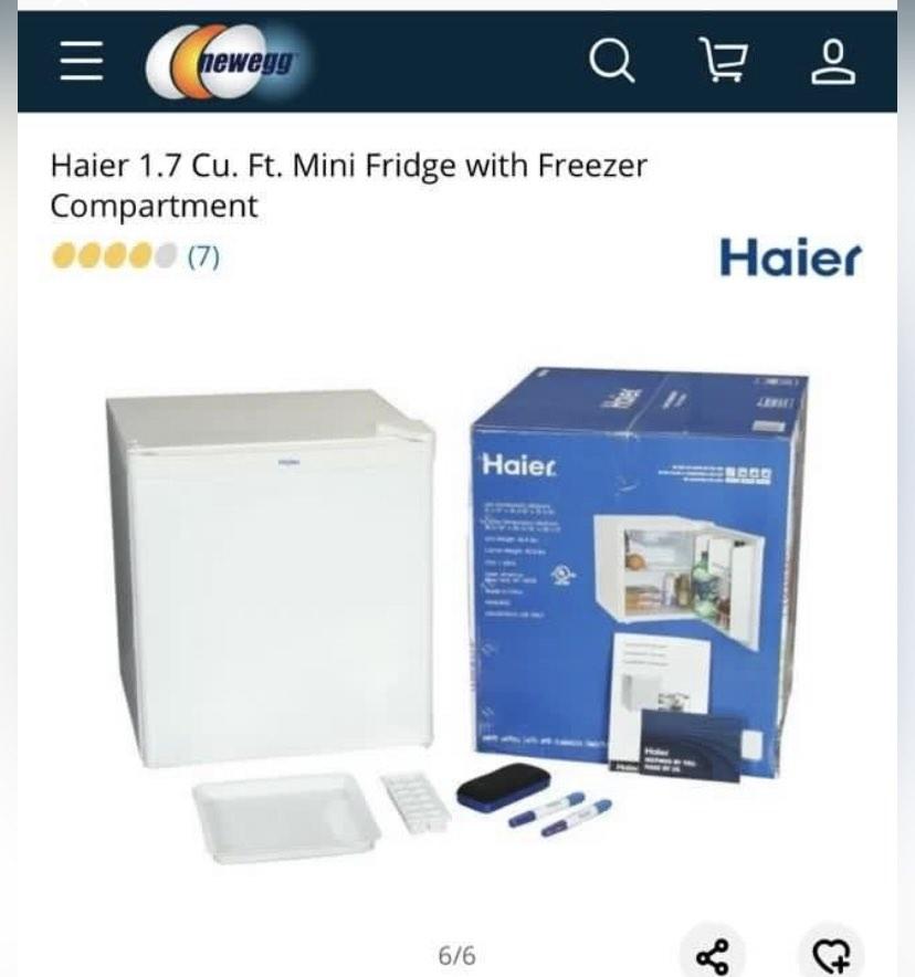 Haier Mini Fridge 1.7cuft, TV & Home Appliances, Other Home Appliances