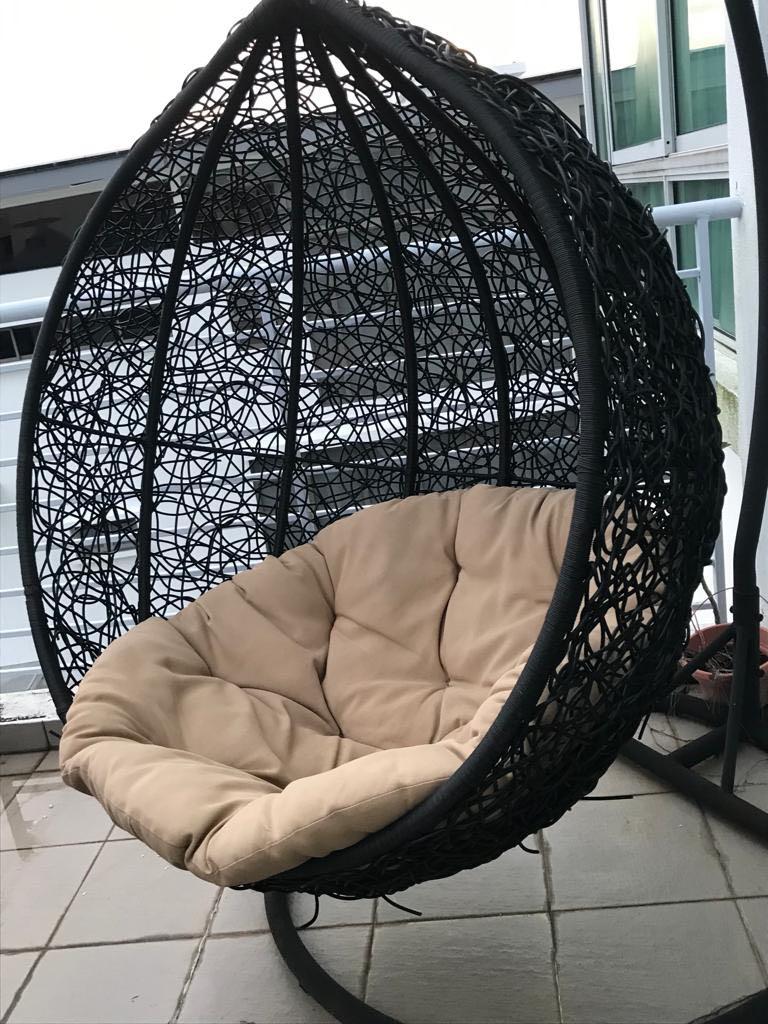Egg chair with best sale cushion
