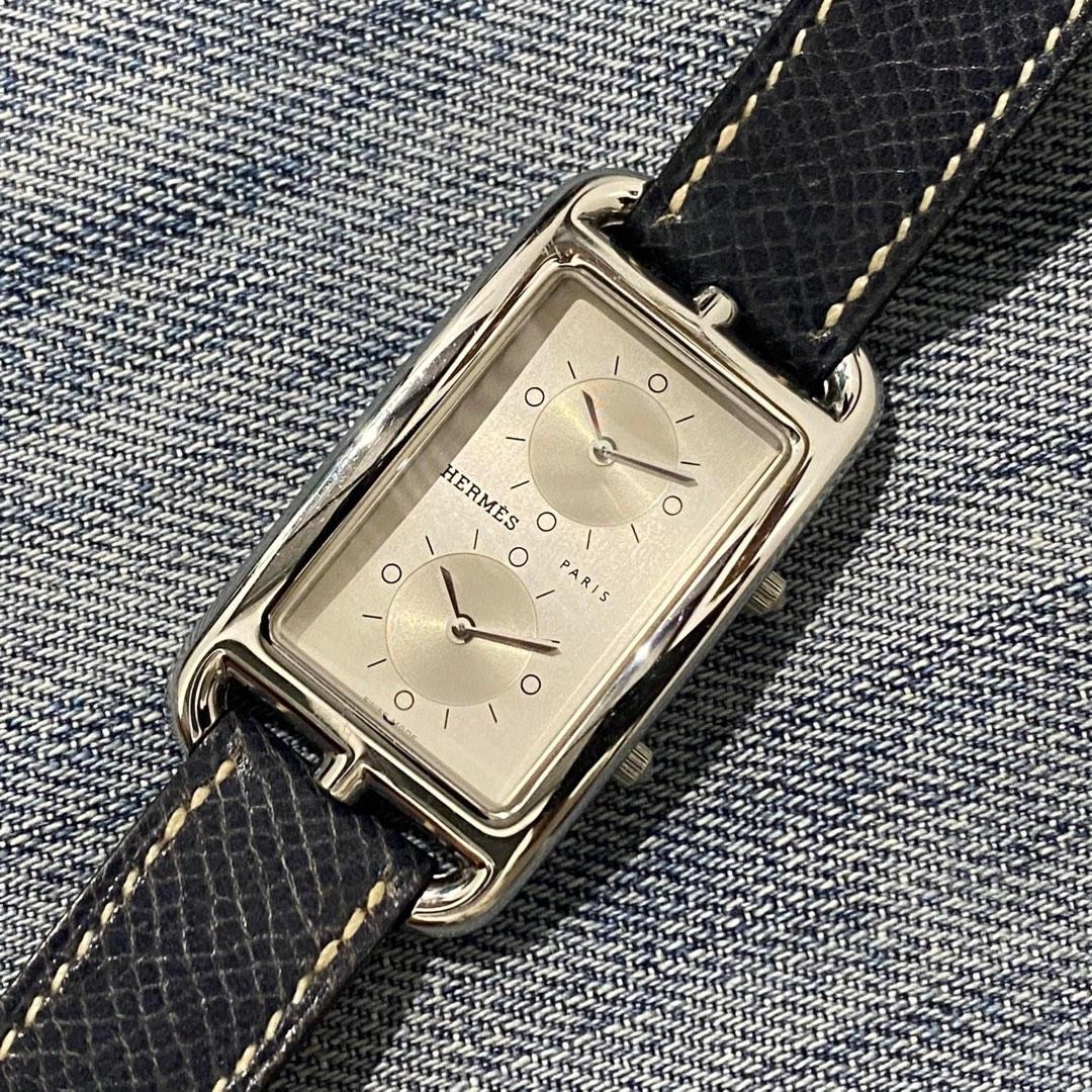 Hermes Paris Tank Dual Time Zone Swiss Made Wristwatch, Women's Fashion,  Watches u0026 Accessories, Watches on Carousell
