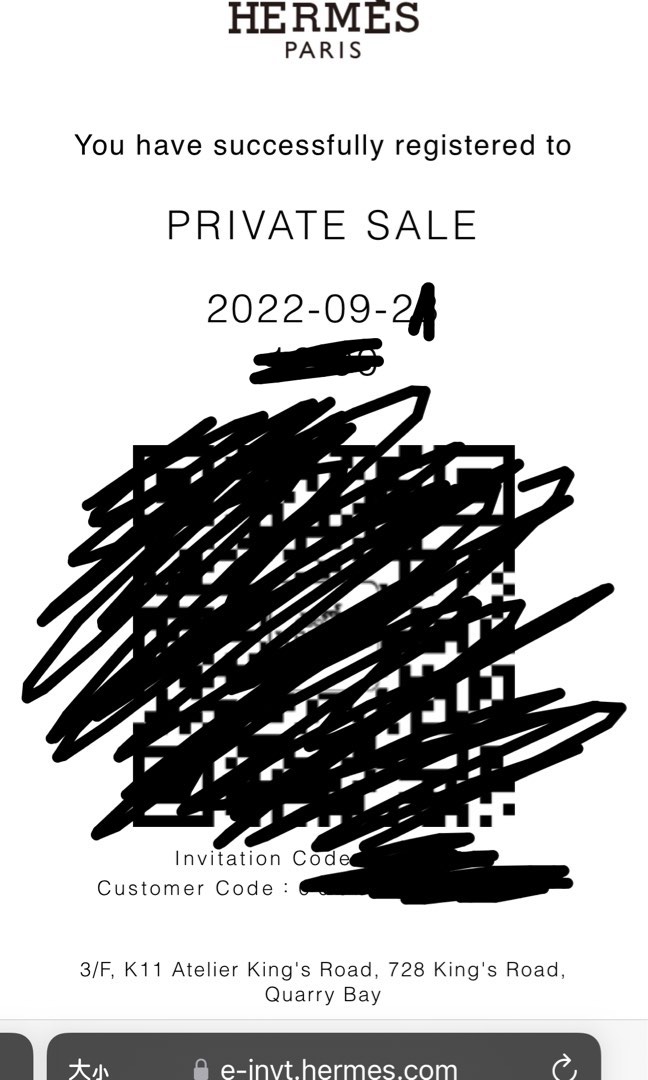 兩位Hermes private sale 2022 23/9 12:00, 女裝, 手袋及銀包, 手拿包