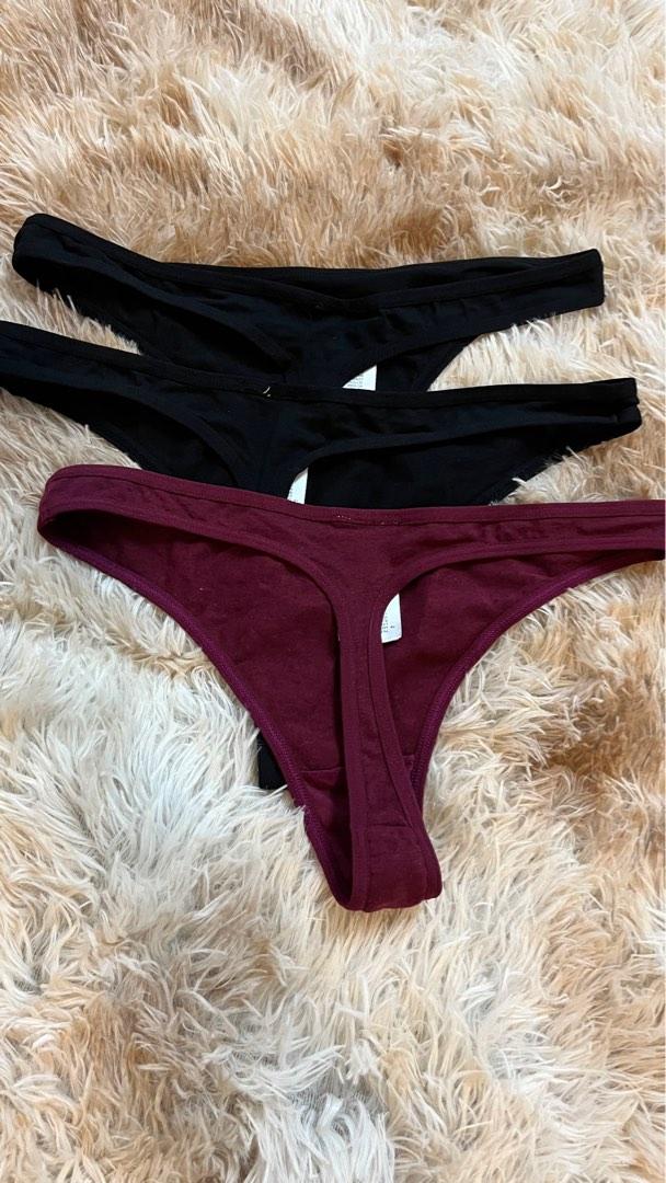 3pcs H&M Mixed Brands Tback Thong Panty, Women's Fashion, Undergarments &  Loungewear on Carousell