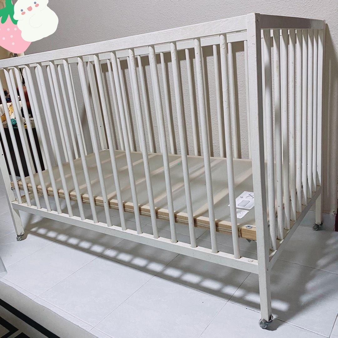 Ikea Baby Cot With Wheels, Babies & Kids, Baby Nursery & Kids Furniture ...