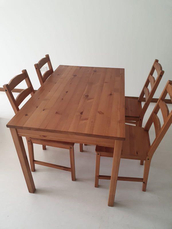Ikea Dining Table And Chairs, Furniture & Home Living, Furniture