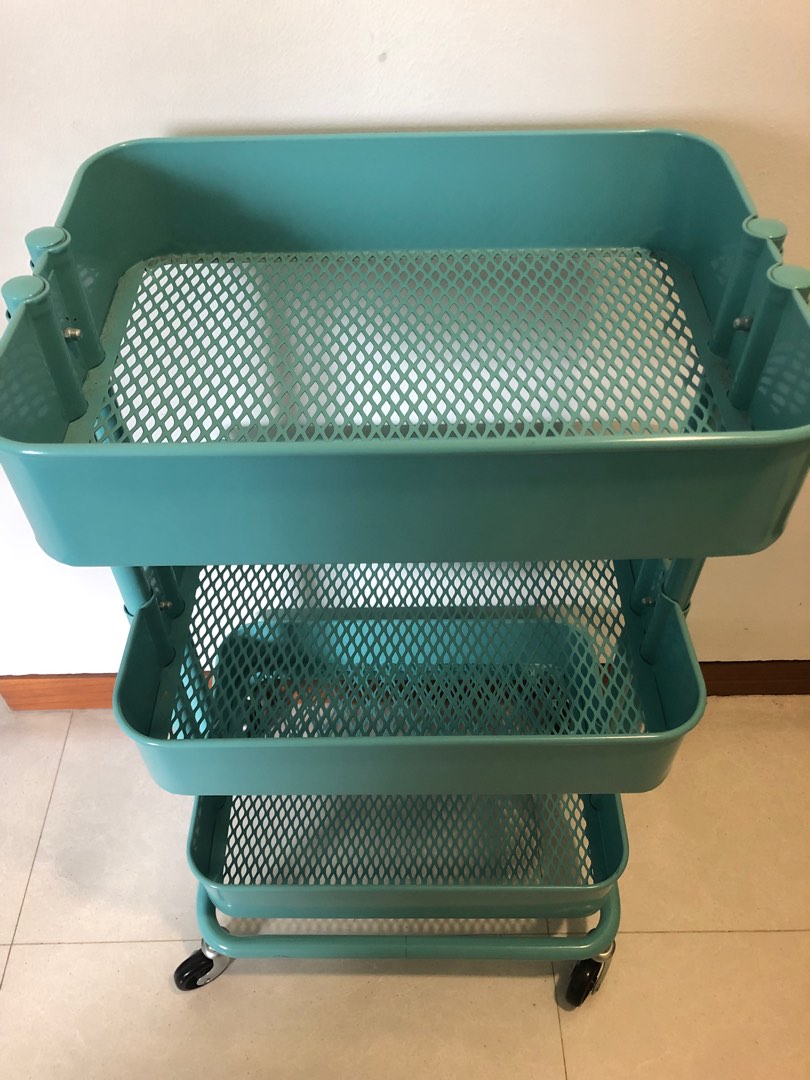IKEA RASKOG Trolley - Turquoise, Furniture & Home Living, Furniture ...