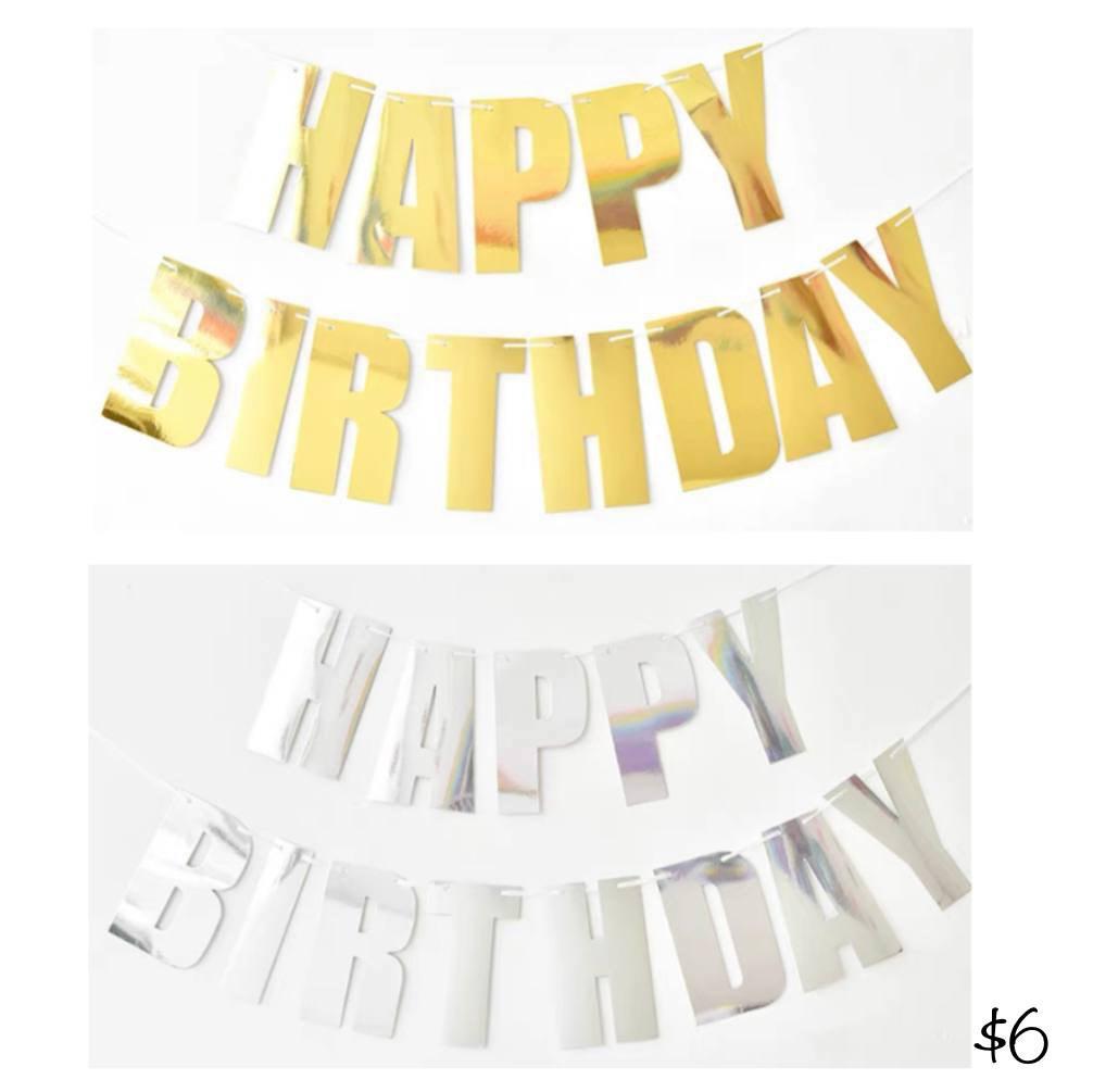 16CM x 20CM BIG Happy Birthday Letter Banner [Pastel, Multicolor, Rainbow]