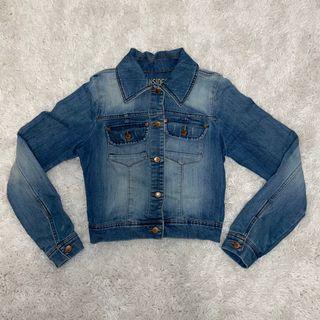 Insider Blue Denim cropped fitted Jacket [Size Small]