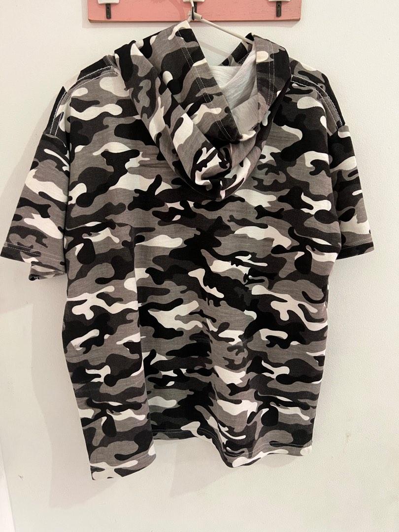 Kaos hoodie motif army MauSony Fesyen Pria Pakaian Atasan di Carousell