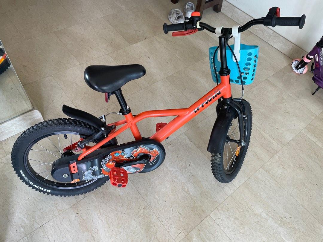Kids Bike Btwin 16 inch Robot 500 4 6 years Orange Sports Equipment Bicycles Parts Bicycles on Carousell