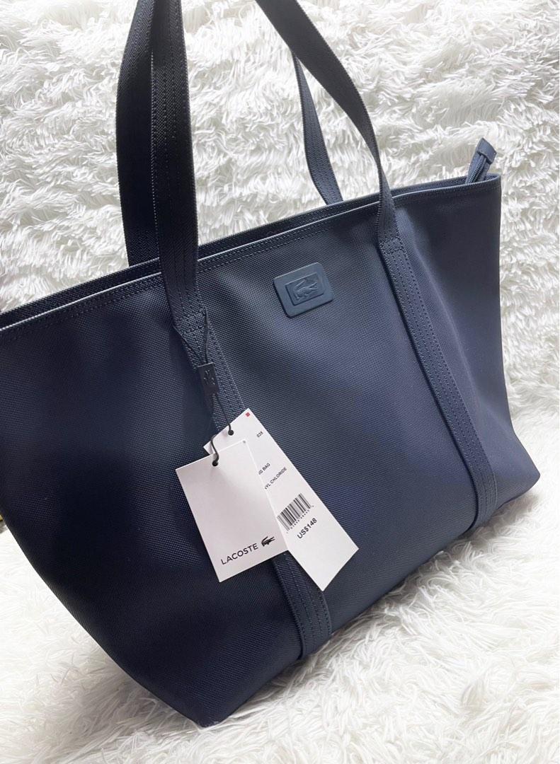 LACOSTE L Shopping Large Tote Color Peacoat Navy Blue Women s