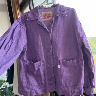 剛買全新 Levis Fresh 夏日水果吧系列 女款 古著牛仔外套 / 摩登打摺寬袖 / 純天然植物染色工藝 / 薰衣草紫 熱賣單品