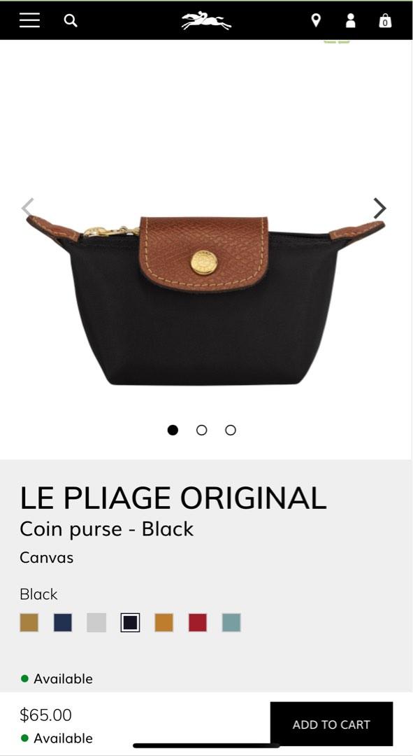 Le Pliage Original Coin purse Black - Recycled canvas (30016089001)