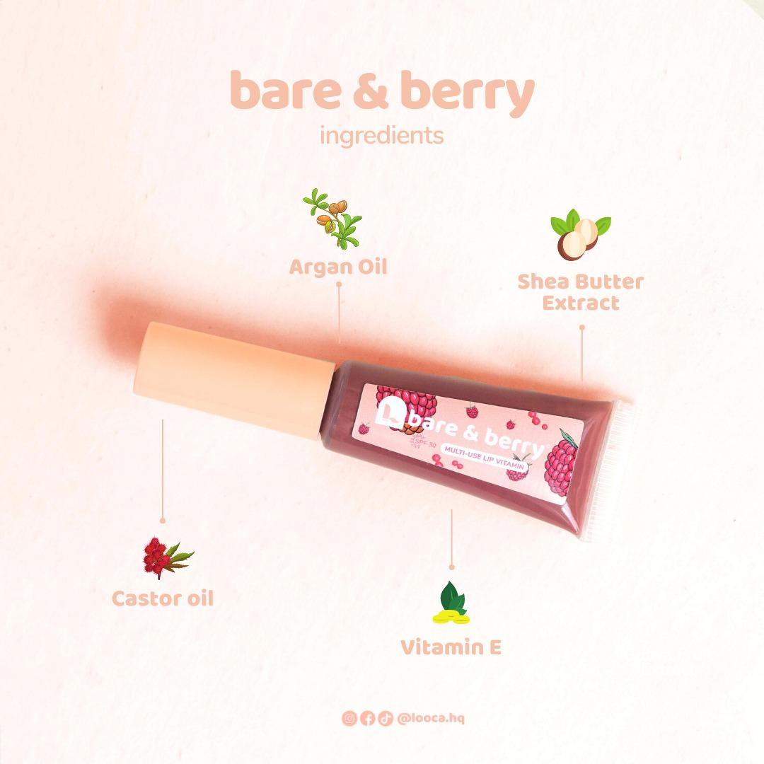 Looca Bare & Berry Multi-use Lip Vitamin, Beauty & Personal Care, Face ...