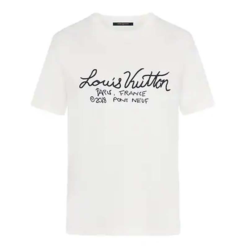 Louis Vuitton Signature Print T-Shirt White
